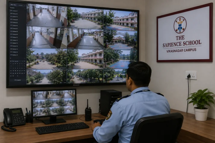 CCTV monitoring room photograph