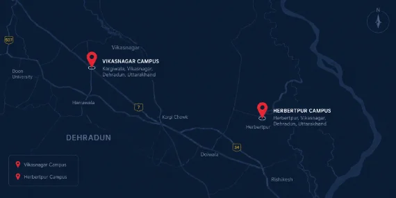 Map of both campuses