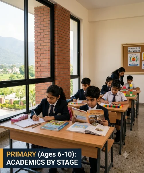 Children aged 6–10 reading (Class I–V)